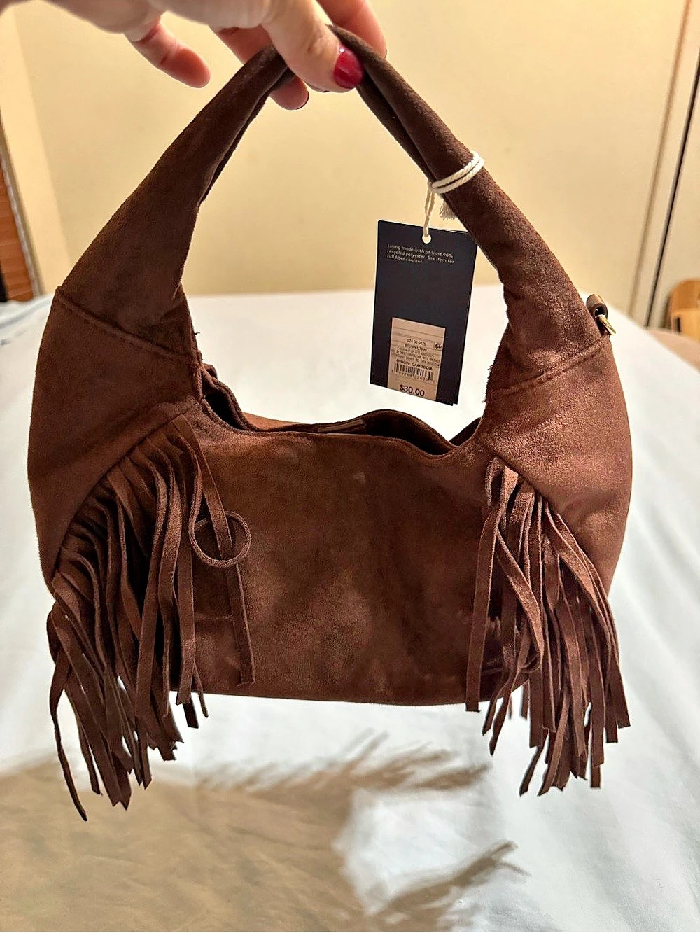 Universal Threads Fringe Hobo Bag Fringe Shoulder Bag in Brown NWT